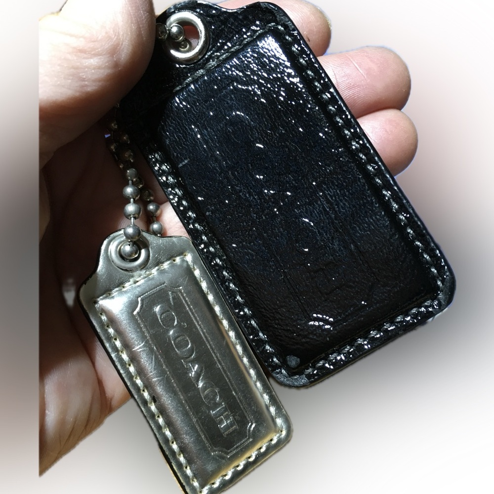 Coach (2) Leather Hang Tags Key Fob Key Chain Charm Bag Charm